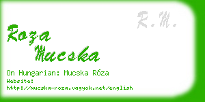 roza mucska business card